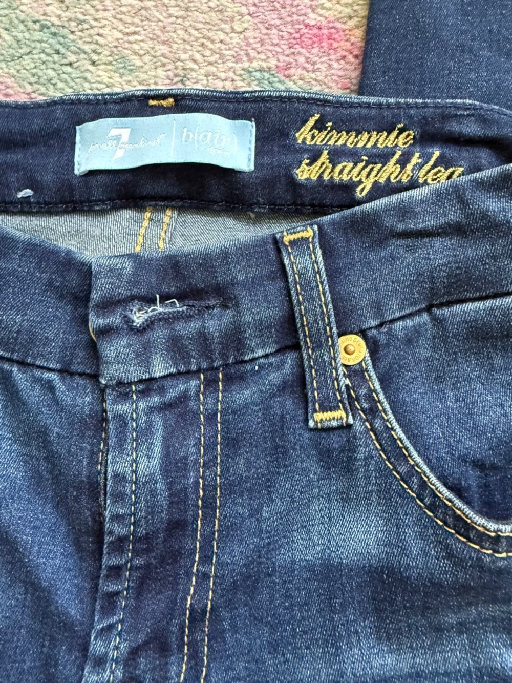 7 for All Mankind - Kimmie Straight Leg Jeans - Size 25 - Picture 4 of 10